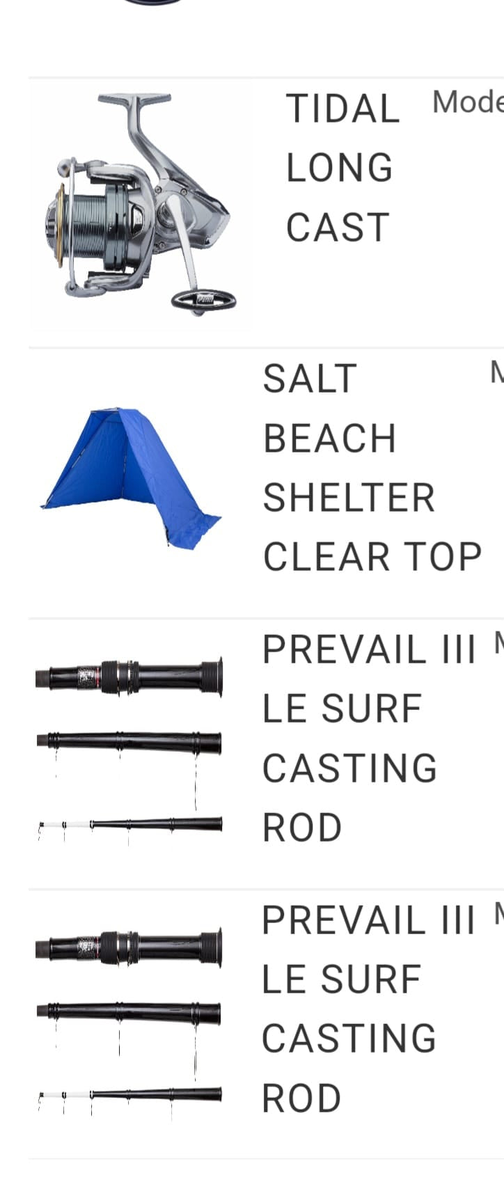 Listed below are just some of the prizes provided by one of our sponsors Belfast Angling Centre