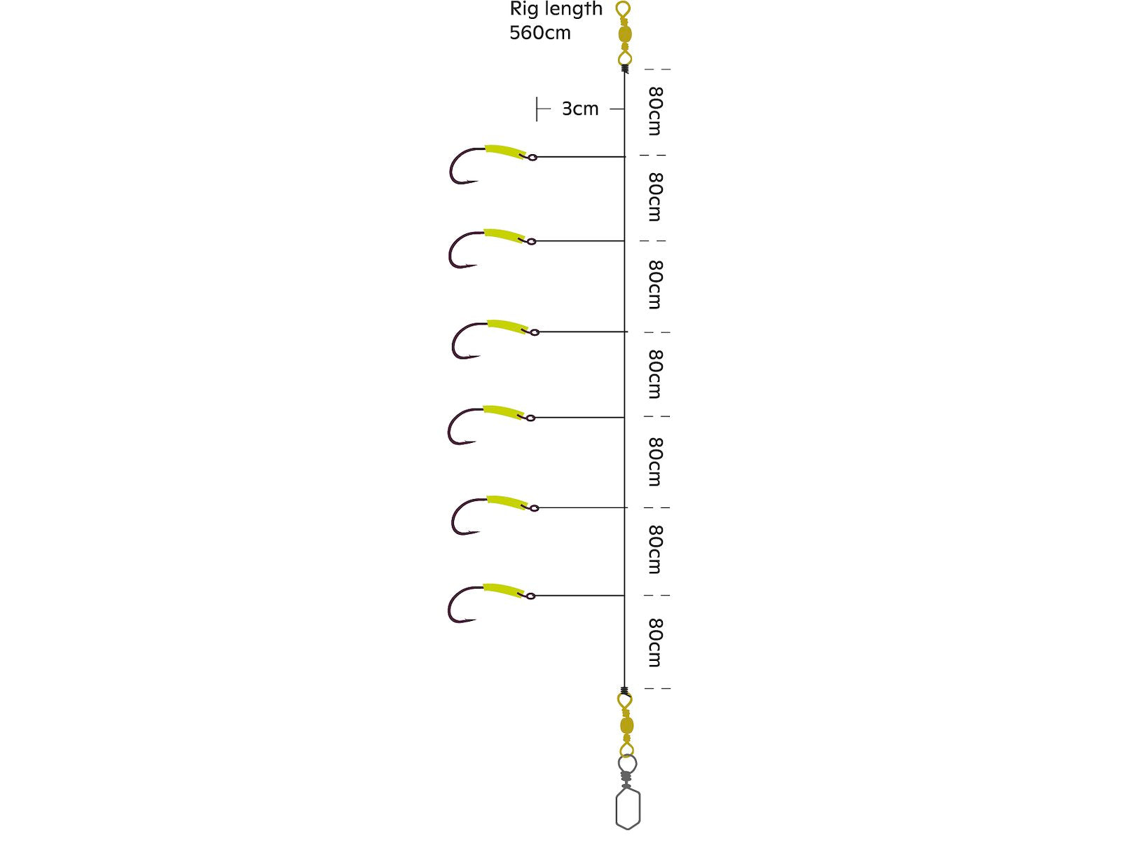 Kinetic Sabiki Red Perch Rig