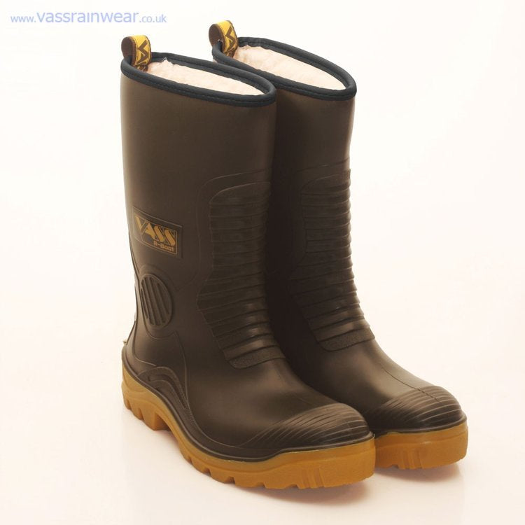 Vass R-Boot Fur Lined Waterproof Boot Khaki Front