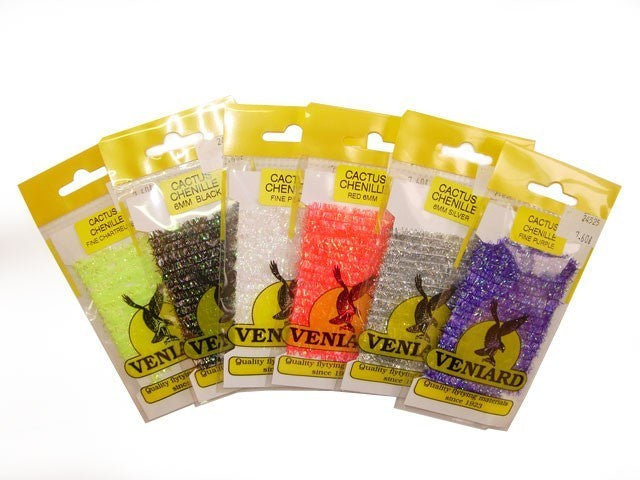 Veniard Cactus Chenille Fine 6mm Silver