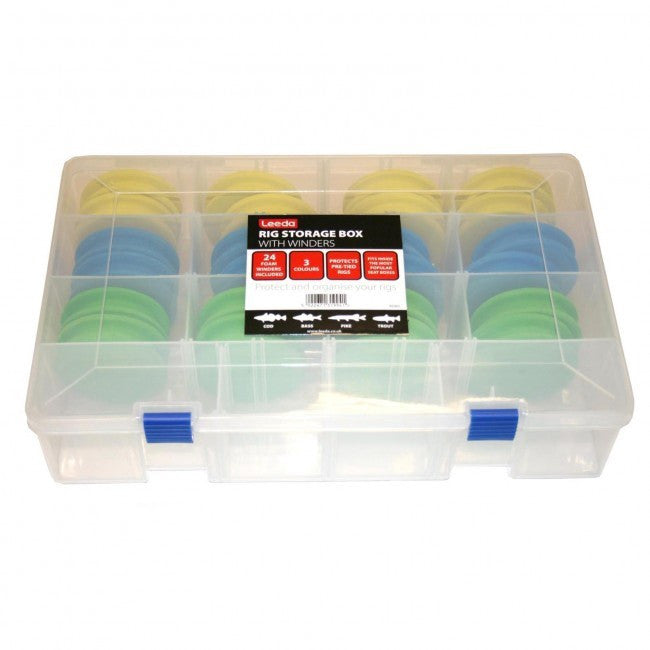 Leeda Rig Storage Box + 24 Foam Winders