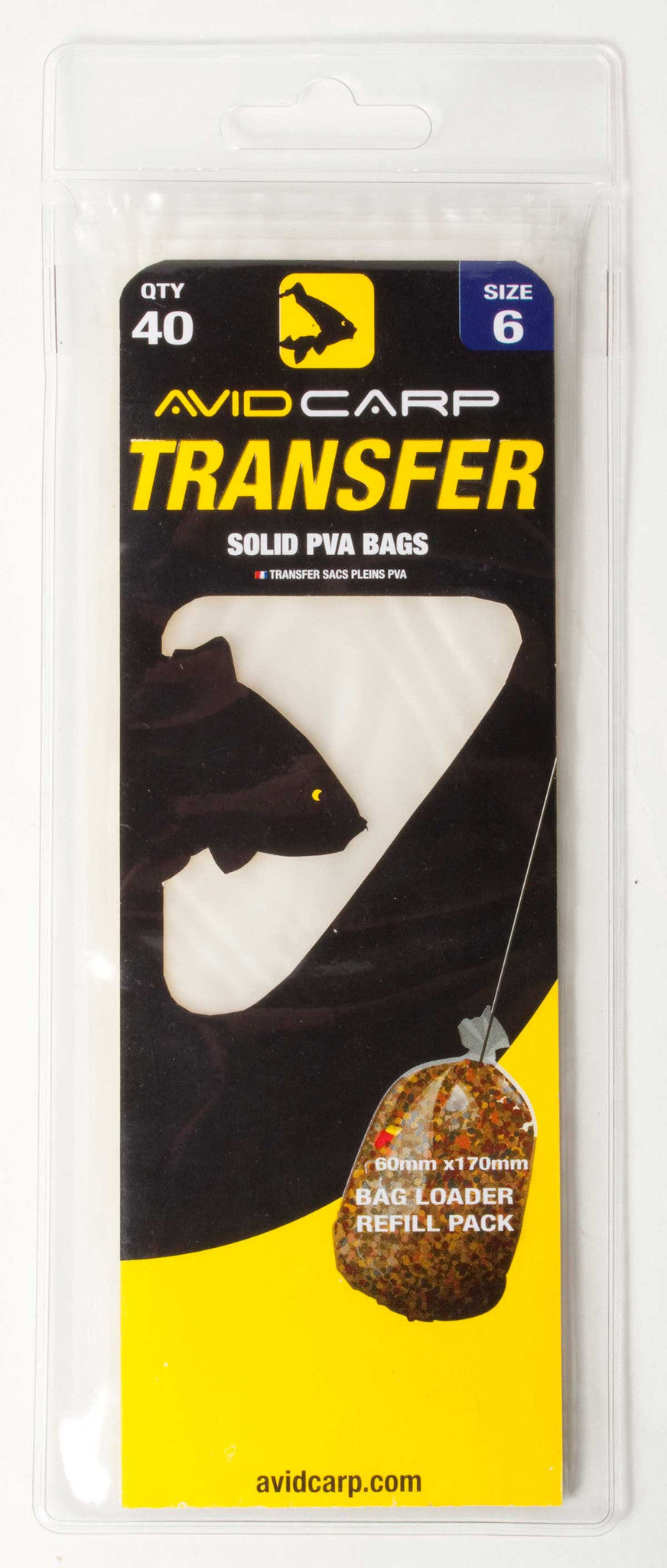 Avid Carp Transfer Solid PVA Bags ** size 6 clearout **