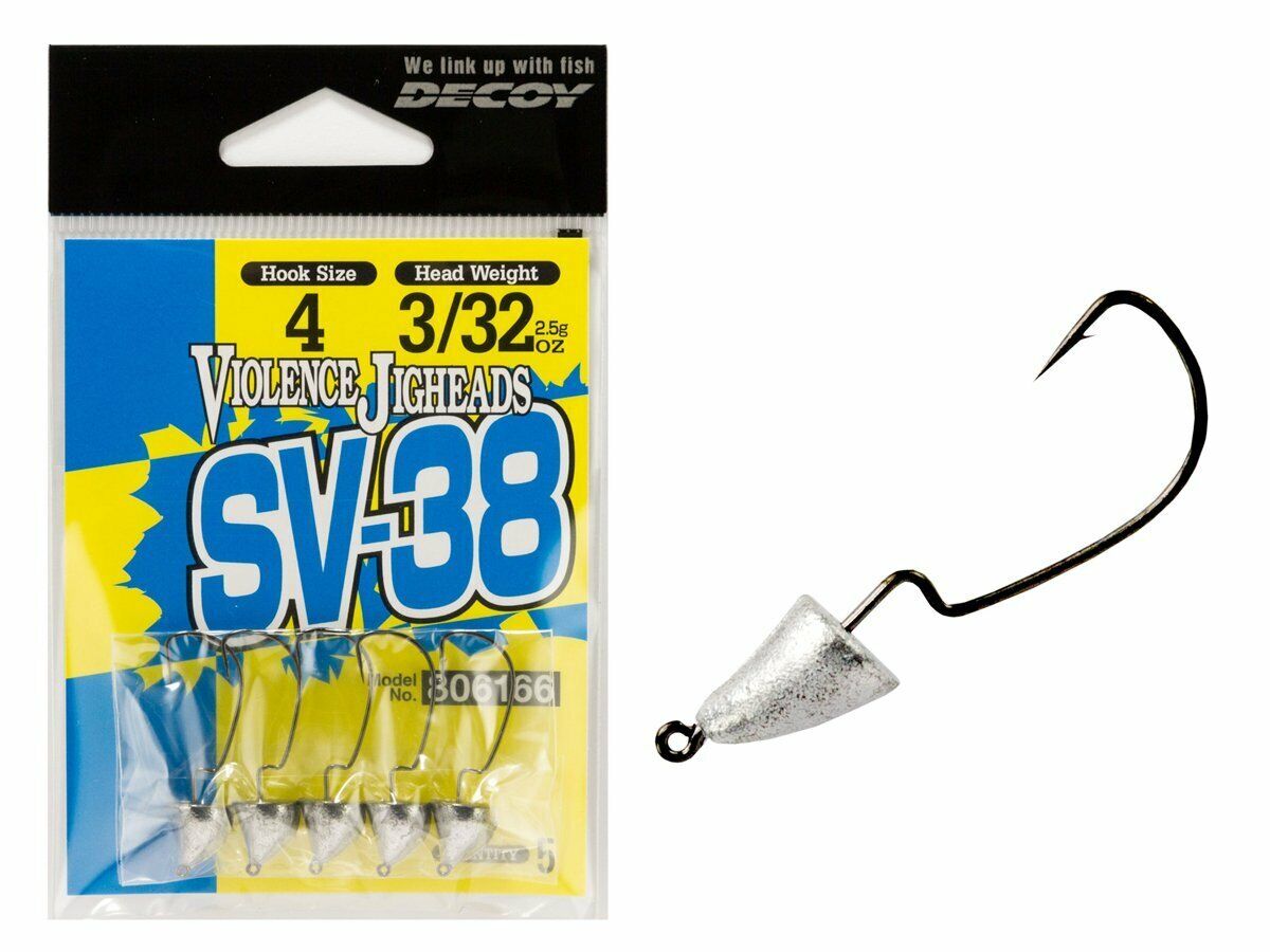Decoy SV-38 Violence Weedless LRF Jig Heads