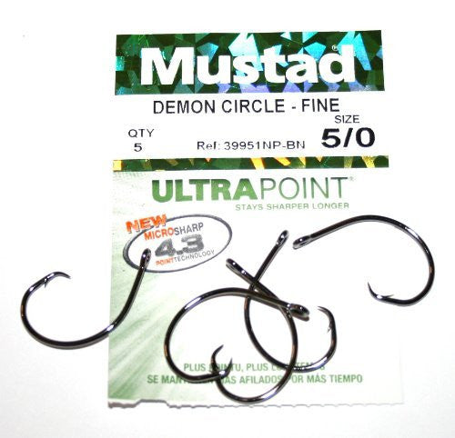 Mustad Demon Circle Hooks Fine Wire