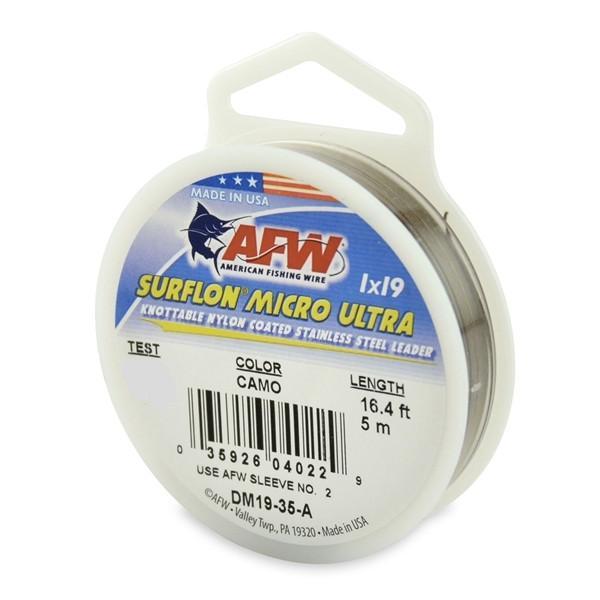 AFW Surflon Micro Ultra Nylon Coated 1x19 Stainless Leader