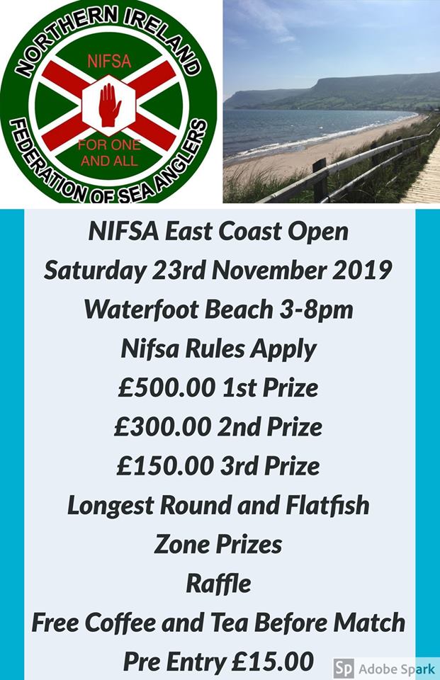 90 anglers entered for our November open in Waterfoot