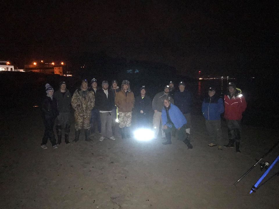 Another good turn up of anglers for our Wednesday night intro course on Helensbay Beach