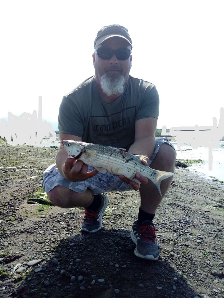 Federation member Brendan Jordan with a lure caught mullet whilst chasing salmo trutta!!