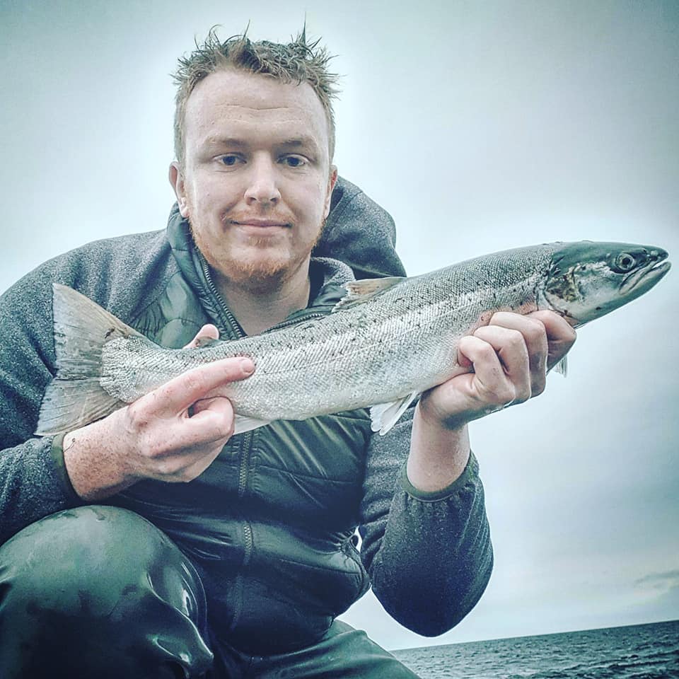 Federation member Ryan McComb with a couple of fish on lures from South Down