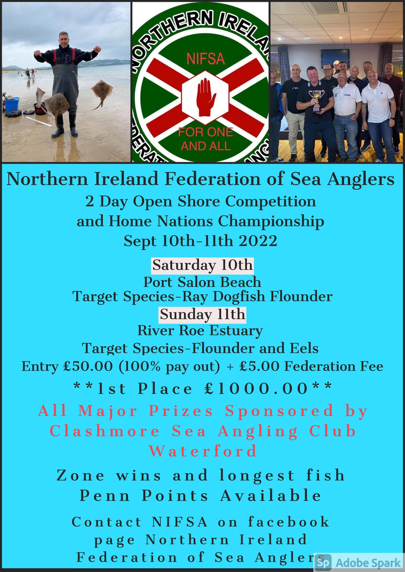 Get entered into our 2 day open shore competition next September