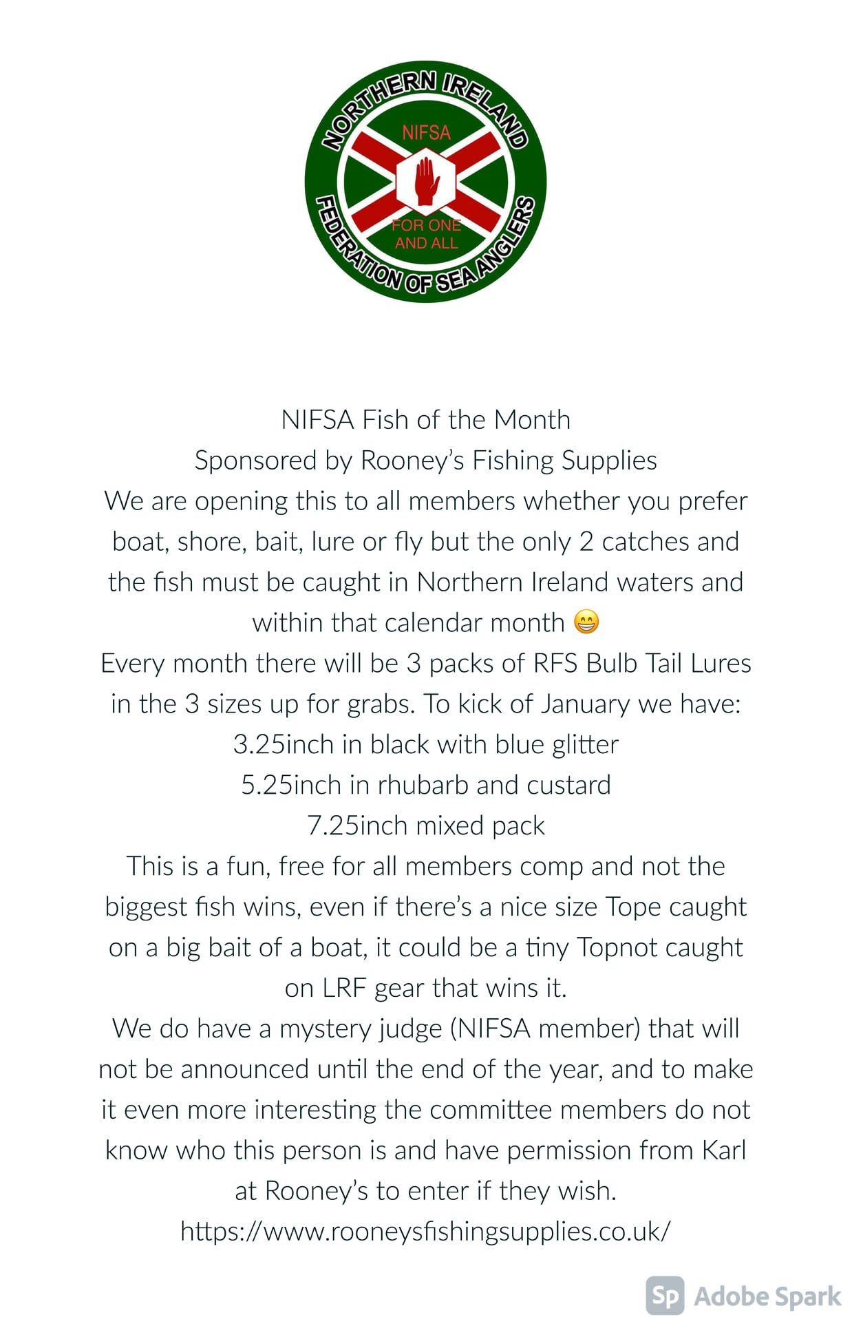 NIFSA are now running a fish of the month competition for all members