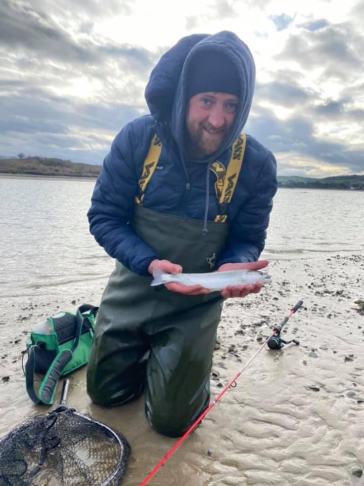 NIFSA member Karl Rooney finally got started on the sea trout