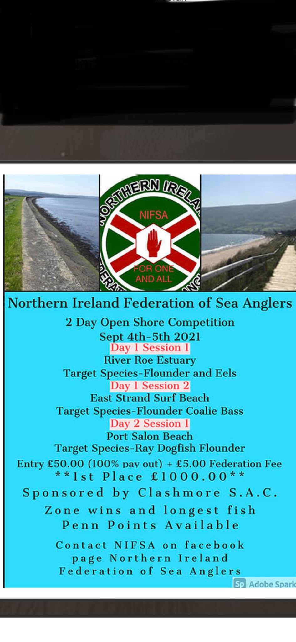 Our annual NIFSA 2 Day Open Shore Festival is now open for entries
