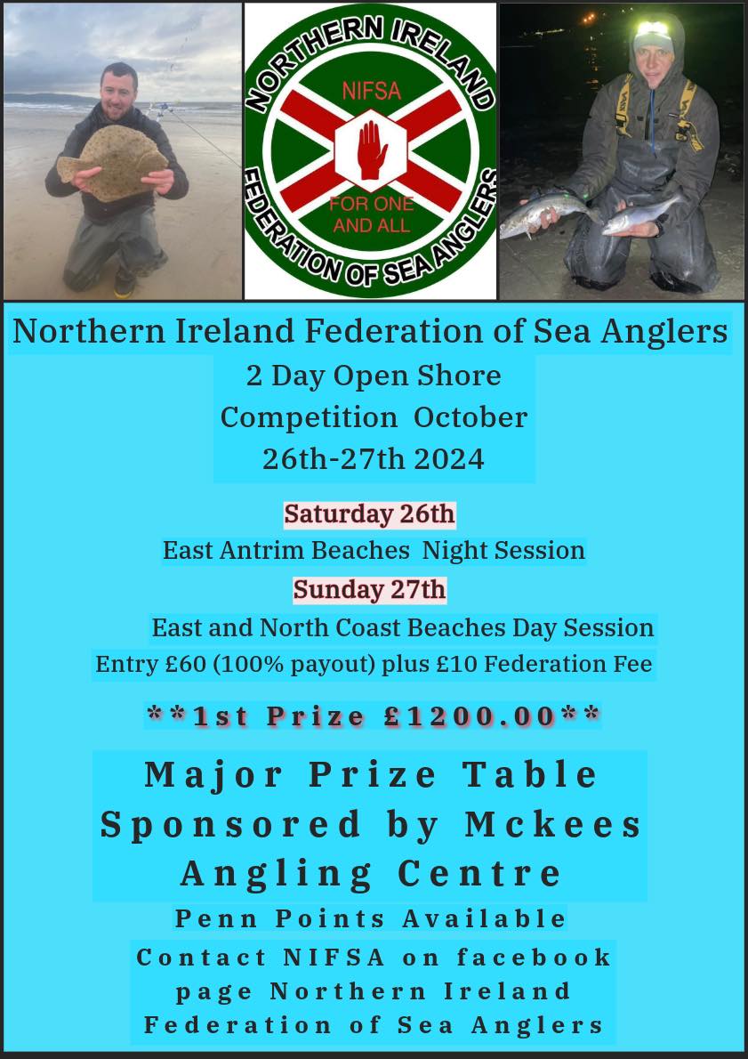 Time to book your spot on the NIFSA 2 day shore competition being held at the end of October