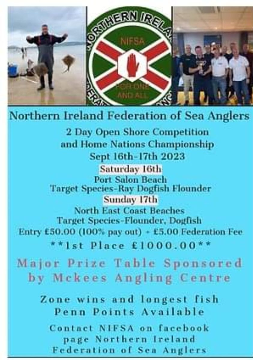 We are now taking entries for our two day open shore competition