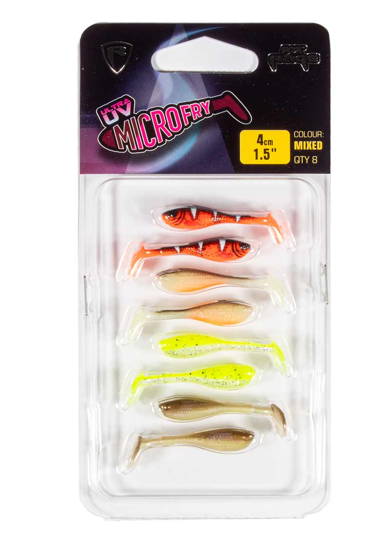 Fox Rage Ultra UV Micro Fry Mixed Colour Lure Pack