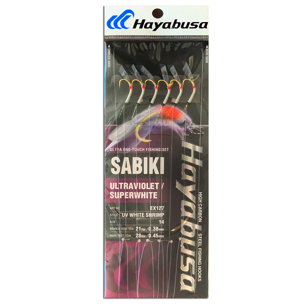 Hayabusa Sabiki Mix-Yarn Hot Hooks Fishing Rig w/ 4 Hooks