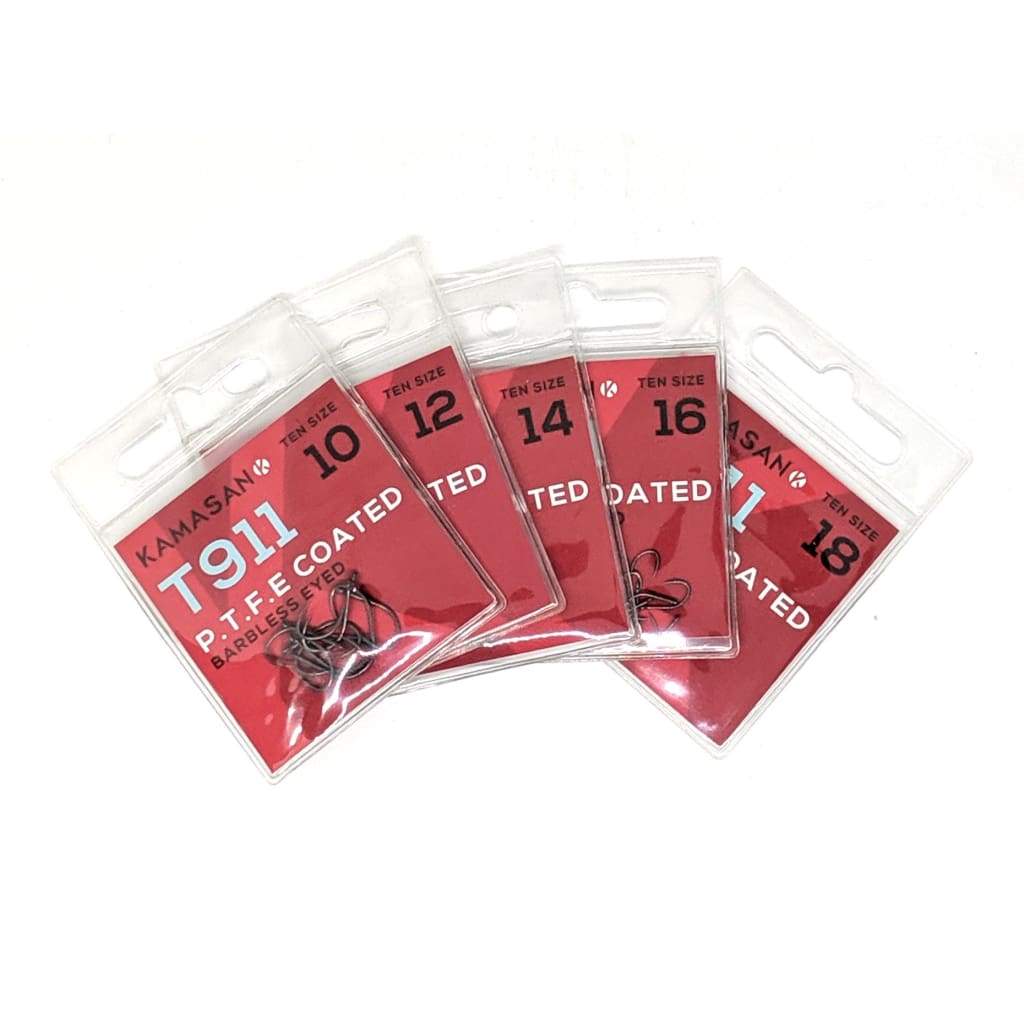 Kamasan T911 PTFE Eyed Barbless Hooks