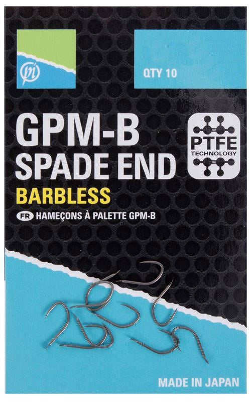 Preston GPM-B Spade-End Barbless Hooks