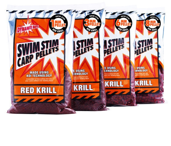 Dynamite Swim Stim Red Krill Carp Pellets 900g