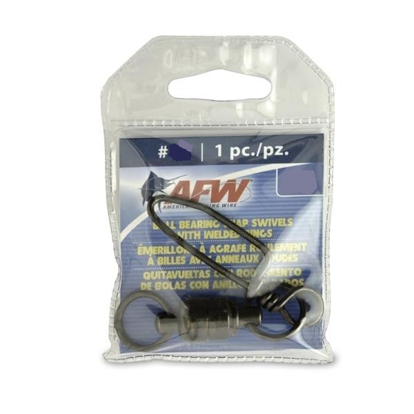 AFW Solid Brass Ball Bearing Snap Swivels with Double Welded Rings