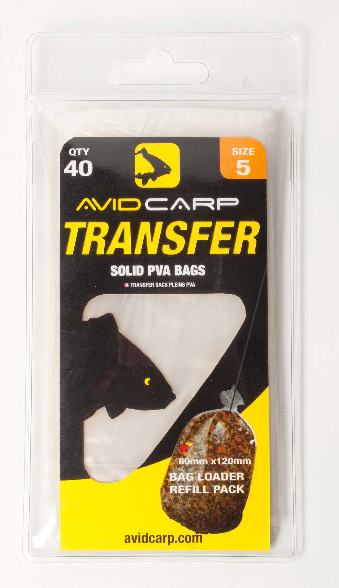 Avid Carp Transfer Solid PVA Bags ** size 6 clearout **