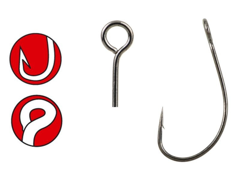50pk Gamakatsu Barbed Fishing Hooks with Centering Spring pin twistlock  1/0-5/0#