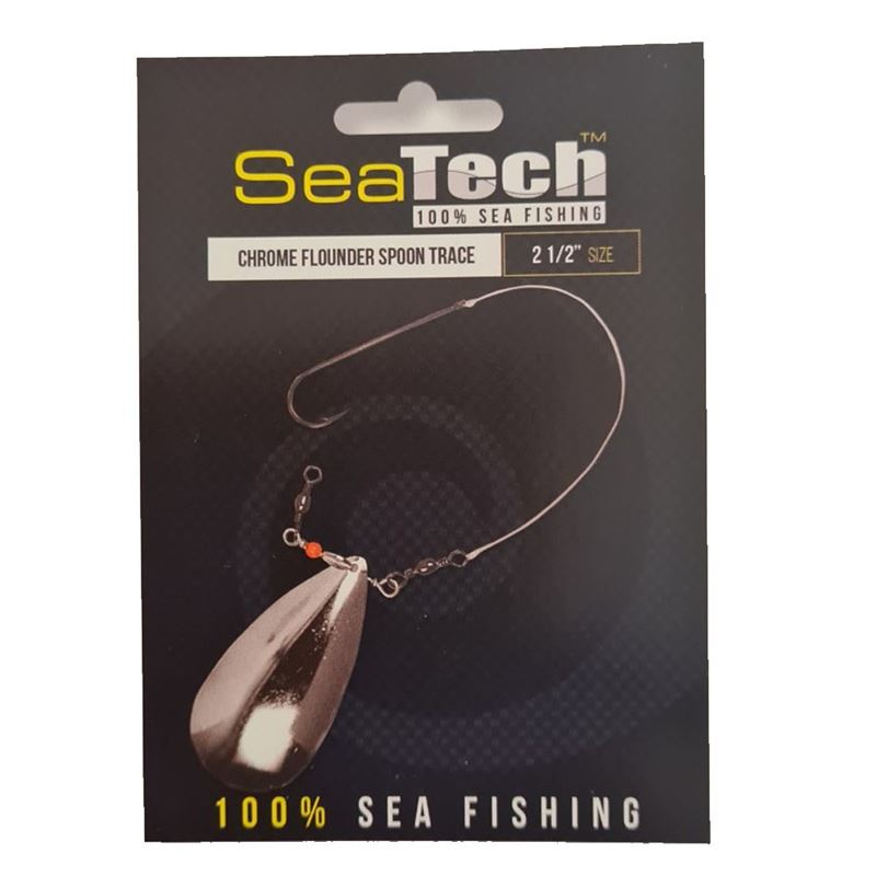 SeaTech Chrome Flounder Spoon Trace