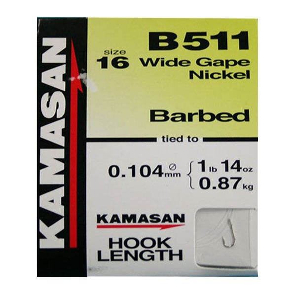 Kamasan B511 - Barbed Hooks to Nylon